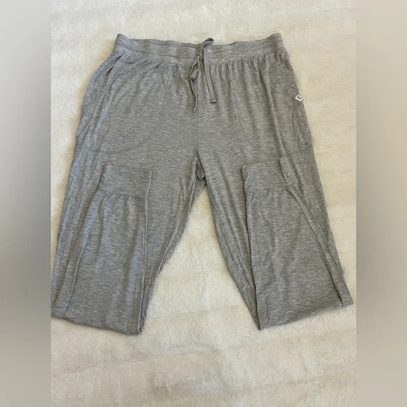 GapBody Women's Drawstring-Waist Jogger Pajama Pants size Large Grey Heather - Picture 5 of 9